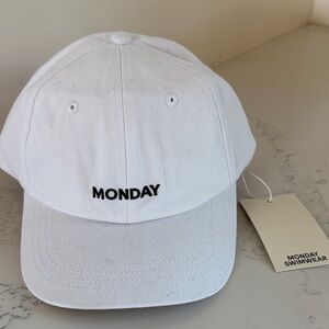 MONDAY BODY Swimwear Antigua Monday Cap Color White NWT